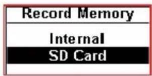 Record Memory Internal SD Card