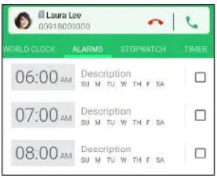 Laura Lee 00918009000 WORLD CLOCK ALARMS STOPWATCH TIMER 06:00 AM Description SU M TU W TH F SA 07:00 AM Description SU M TU W TH F SA 08:00 AM Description SU M TU W TH F SA