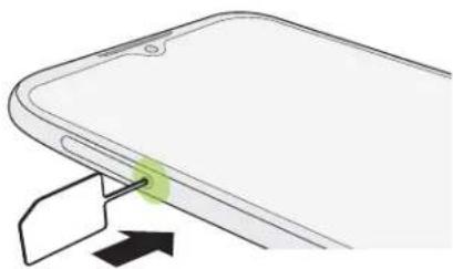 HTC Desire 19s - Inserting the nano SIM and microSD cards - 2