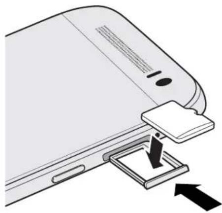 HTC One M9s - Inserting the microSD card - 2