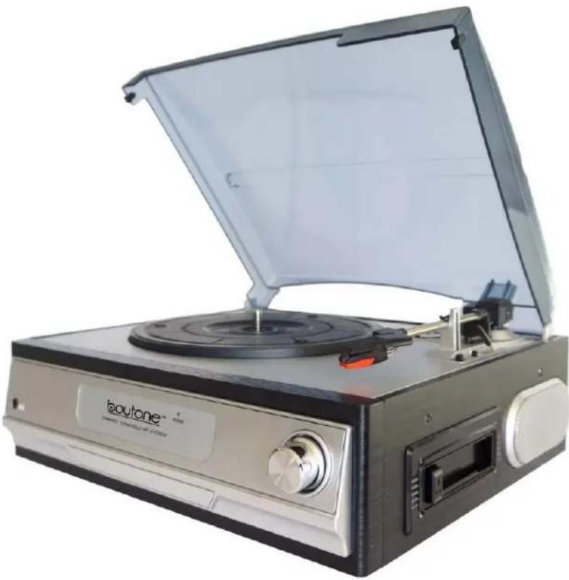 Boytone TB-17TBC - Turntable & Cassette Player - 1