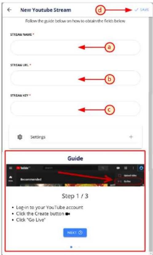MuxLab 500786 - Create Stream tab - 2
