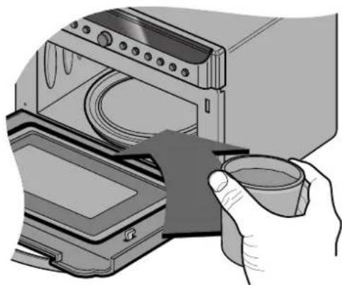 LG MP-9482SC - Place the oven in the level location of your choice with more than 85cm height but make sure there is at least 20cm of space on the top and 10cm at the rear for proper ventilation. The front of the oven should be at least min. 8cm/max. 22cm from the edge of the surface to prevent tipping. An exhaust outlet is located on bottom or side of the oven. Blocking the outlet can damage the oven. - 2