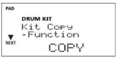 ROLAND TD-4S - In the menu screen, choose "5 KIT COPY" and press the [OK] button. - 1