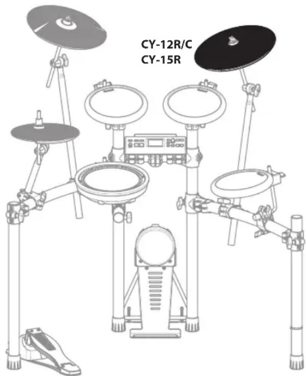 ROLAND TD-4S - Using a CY-12R/C or CY-15R instead of the CY-8 cymbal - 1