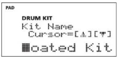 ROLAND TD-4SX - In the menu screen, choose "4 KIT NAME" and press the [OK] button. - 1