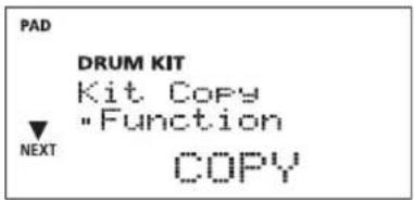 ROLAND TD-4SX - In the menu screen, choose "5 KIT COPY" and press the [OK] button. - 1