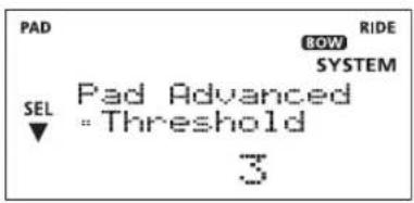 ROLAND TD-4SX - In the "Pad Settings" screen, press the SEL [] ▼ button a number of times to choose "Advanced Edit," and press the [OK] button. - 1