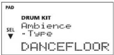 ROLAND TD-4SX - In the menu screen, choose "3 AMBIENCE" and press the [OK] button. - 1
