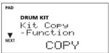 ROLAND TD-4SX - In the menu screen, choose "5 KIT COPY" and press the [OK] button. - 1