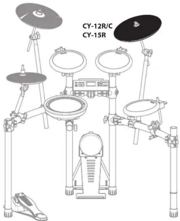 ROLAND TD-4SX - Using a CY-12R/C or CY-15R instead of the CY-8 cymbal - 1