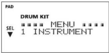 ROLAND TD-4SX - Press the [MENU] button so it's lit. - 1
