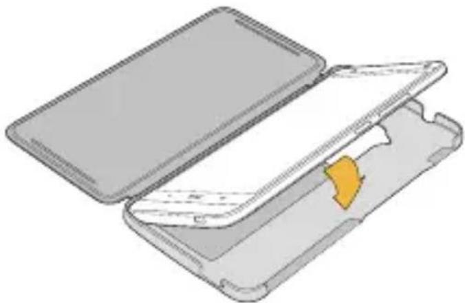 HTC Power Flip Case HC B100 - Inserting your HTC One max into HTC Power Flip Case - 1