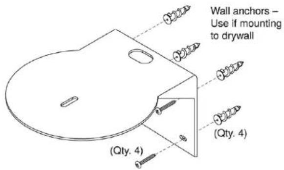 Wall anchors - Use if mounting to drywall (Qty. 4) (Qty. 4)