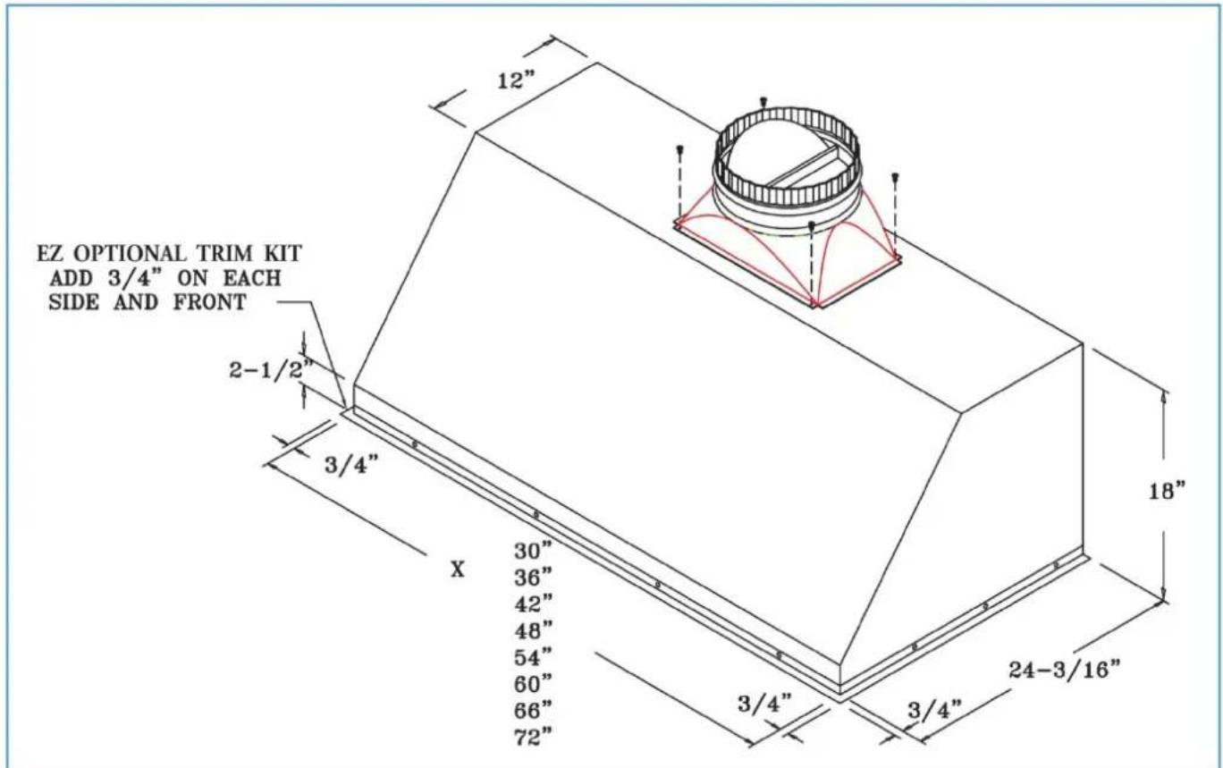 BlueStar IN042ML - METAL LINER FLAT SIDES (MLFS) - 1