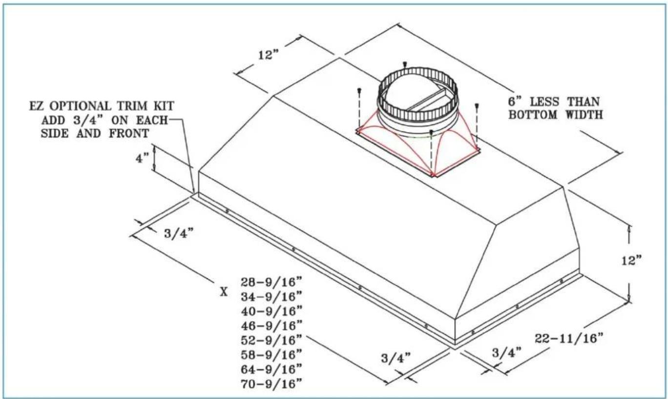 BlueStar IN042ML - PROFESSIONAL METAL LINER SLOPED SIDES (PMLSS) - 1
