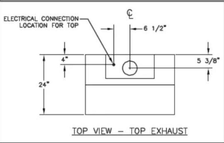 BlueStar LR030LP - SITE PREPARATION FOR LOW PROFILE SERIES HOOD - 1
