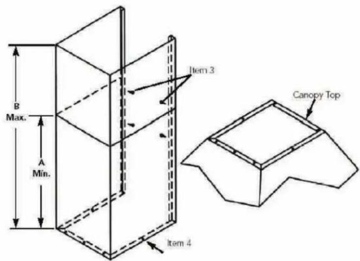 BlueStar LR030LP - INSTALLATION GUIDE FOR FLUE (PYRAMID STYLE HOOD) - 2