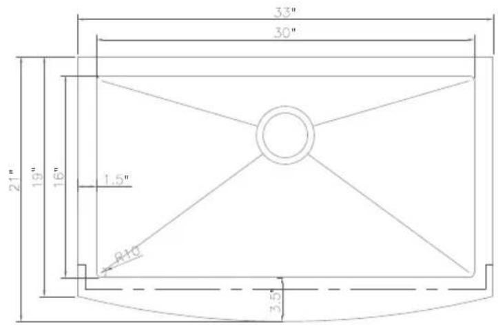 ZLine SRS33 - Apron Sink Single Bowl - 1