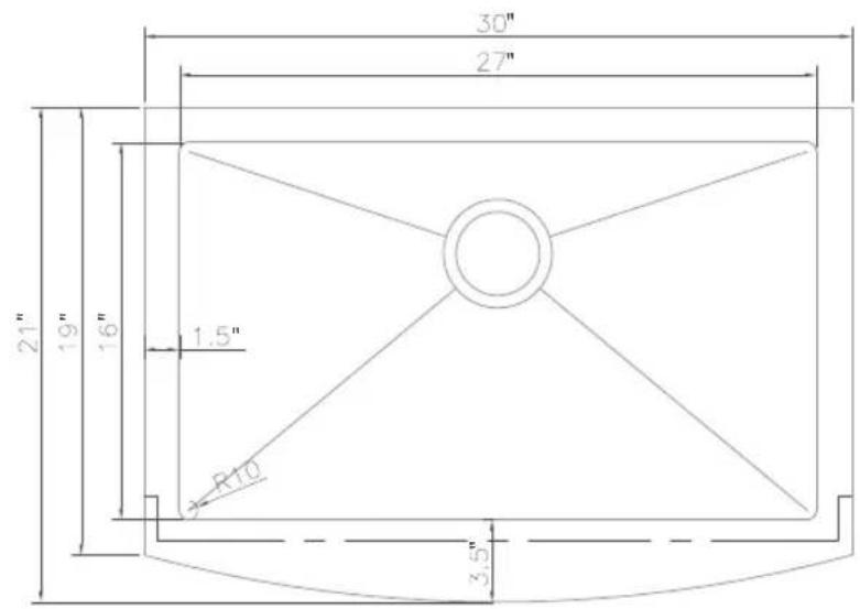 ZLine SAS30 - Apron Sink Single Bowl - 1