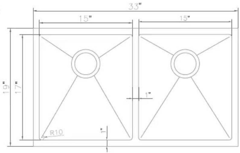 ZLine SAS30 - SINK DIMENSIONS - 1