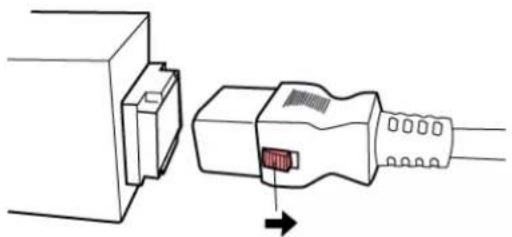 Raritan Dominion PX3-5040U - To disconnect a line cord with locking clips: - 2