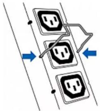 Raritan Dominion PX3-5040U - Installing Cable Retention Clips on Outlets (Optional) - 2