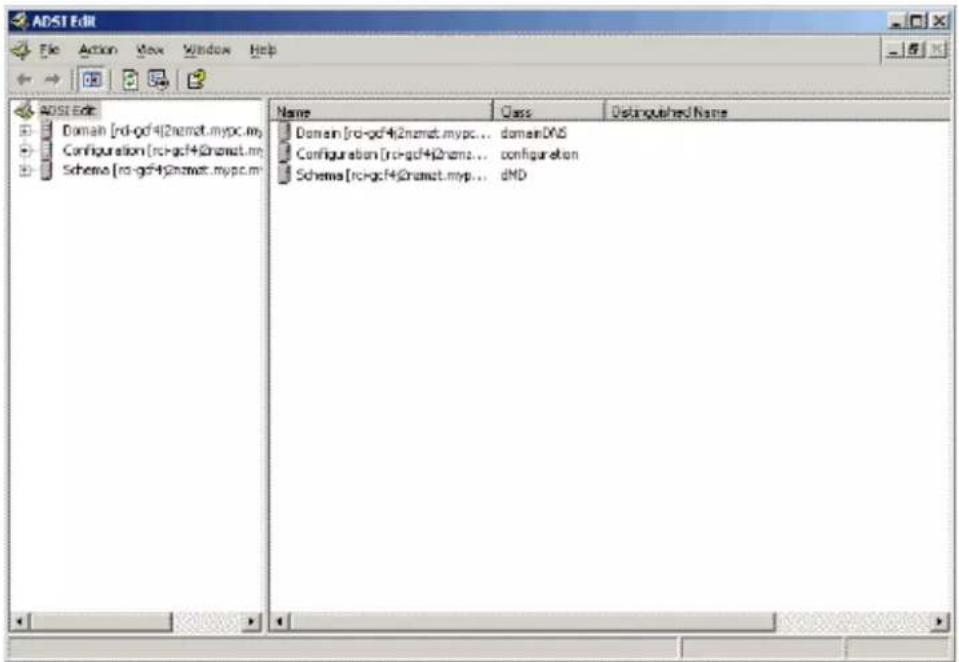 ADST Edit File Action View Window Help ADST Edit Domain [rd-gd4]2nmat.mypc.my Configuration [rc-gd4]2nmat.mypc.m Scheme [rc-gd4]2nmat.mypc.m Name Class Distinguished Name Domain [rd-gd4]2nmat.mypc... domainDNS Configuration [rc-gd4]2nmat... configuration Scheme [rc-gd4]2nmat.myp... dMD