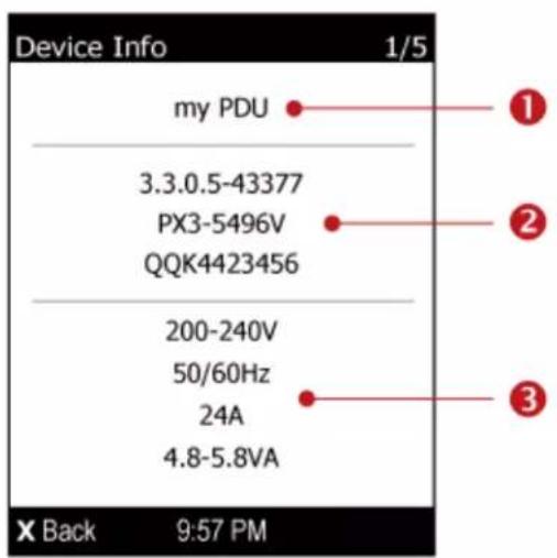 Raritan Dominion PX3-5969U - ▶ To show the device information: - 1