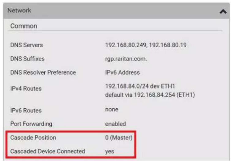 Raritan Dominion PX3-5969U - ▶ Cascading information in the Bridging mode: - 1