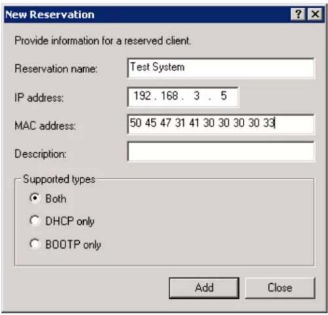 Raritan Dominion PX3-5969U - Windows IP address reservation illustration: - 1
