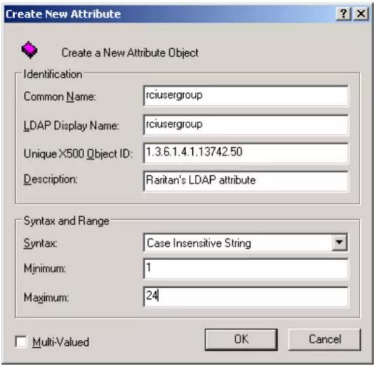 Raritan Dominion PX3-5969U - To create new attributes for the rciusergroup class: - 1