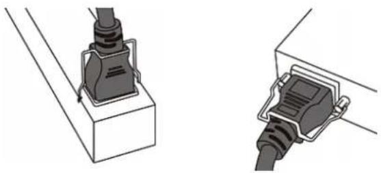 Raritan Dominion PX3-1833R - To install and use a cable retention clip on the inlet: - 2