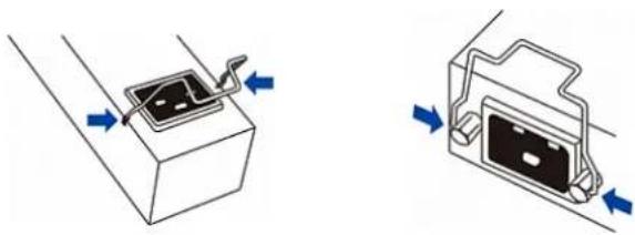 Raritan Dominion PX3-1833R - To install and use a cable retention clip on the inlet: - 1