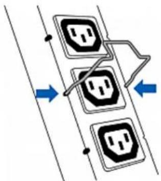 Raritan Dominion PX3-1833R - To install and use a cable retention clip on the outlet: - 1