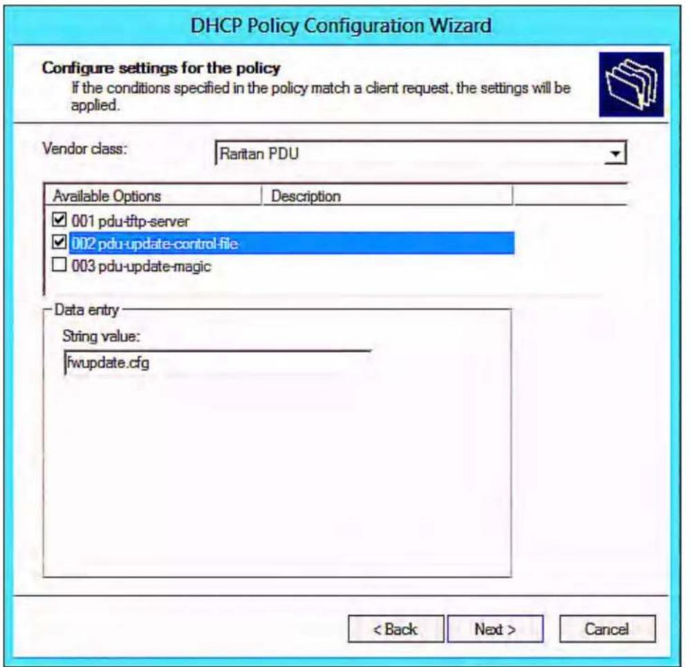 Raritan Dominion PX2-5701 - ▶ Required Windows IPv4 settings in DHCP: - 12