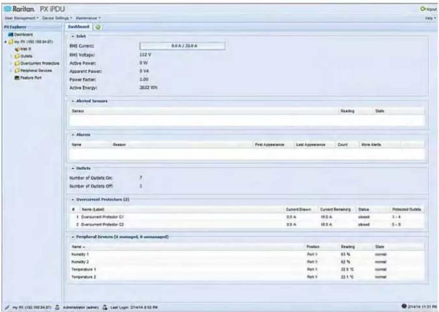 Raritan Dominion PX2-5701 - ▶ To log in to the web interface: - 3