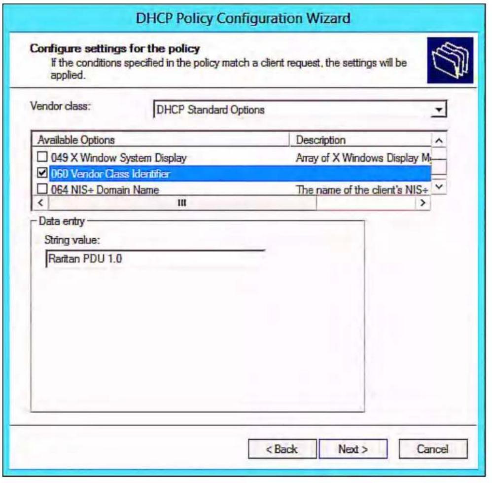 Raritan Dominion PX2-5701 - ▶ Required Windows IPv4 settings in DHCP: - 10