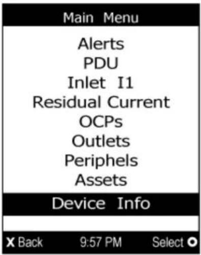 Raritan Dominion PX3-5176R - Main Menu - 1