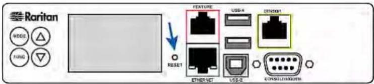 Raritan Dominion PX3-5176R - To reset to factory defaults using the reset button: - 2