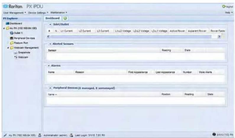 Raritan Dominion PX2-5965X3 - Dashboard Page - 1