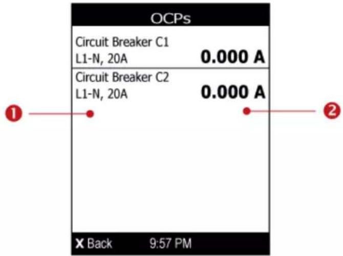 Raritan Dominion PX3-5434V - To show the overcurrent protector information: - 2