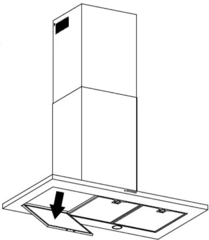 HAIER HC60PLX4 - Removing the aluminium filters: - 1