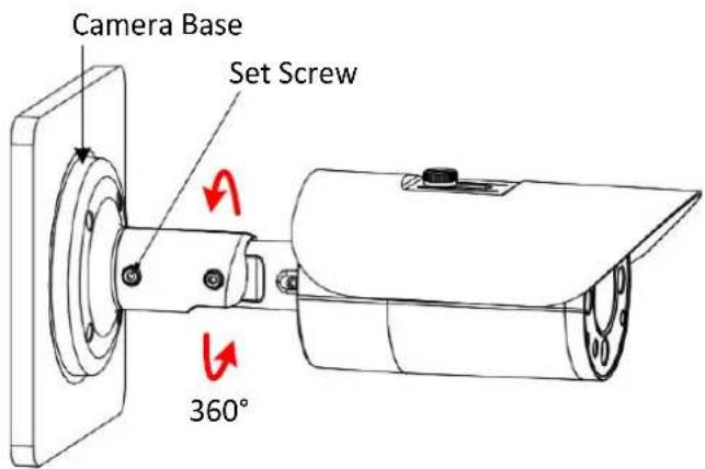 Camera Base Set Screw 360°