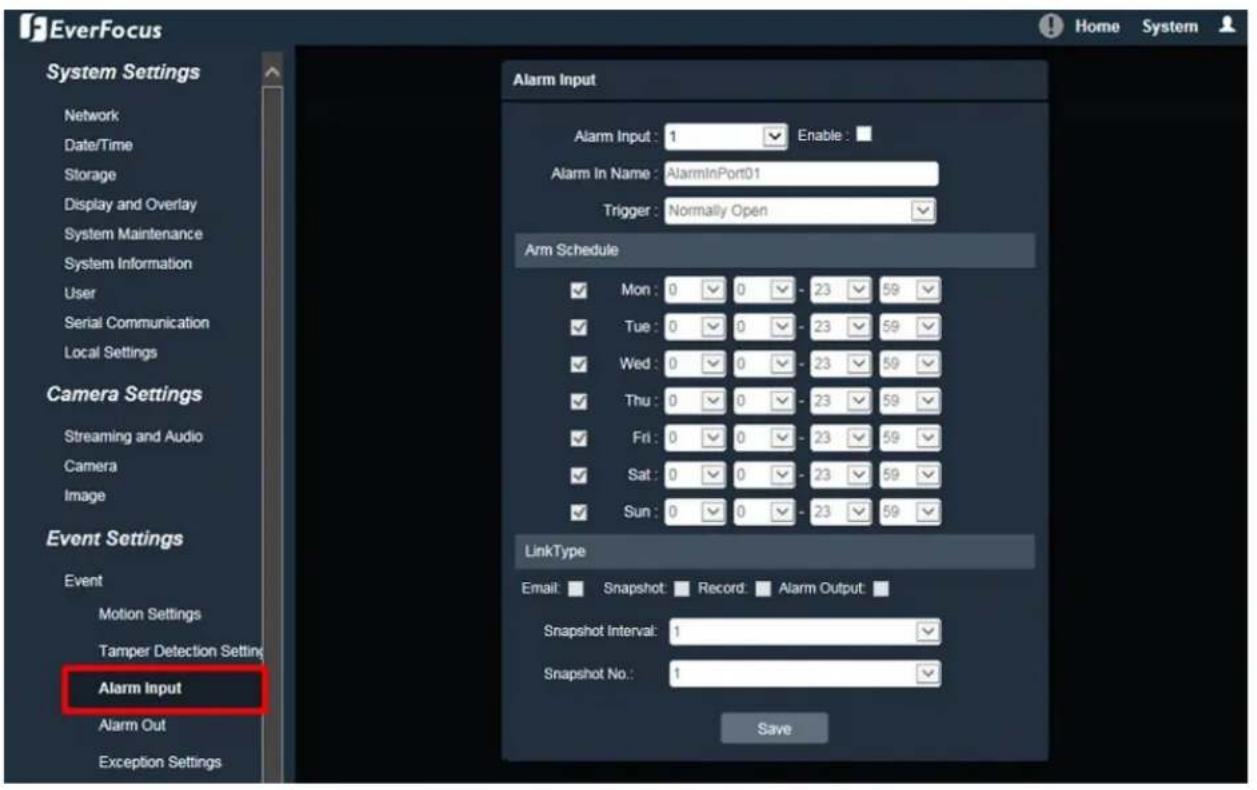 EverFocus EZN468ME - Tamper Detection Settings - 2