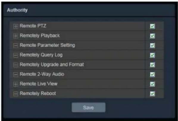 EverFocus EDN288ME - To set up privileges for a user account: - 1