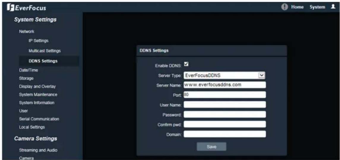 EverFocus EDN288ME - To enable the DDNS function: - 4