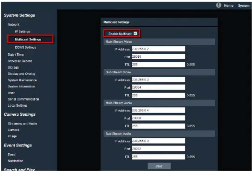 EverFocus EBN468E - To enable the Multicast Function: - 1