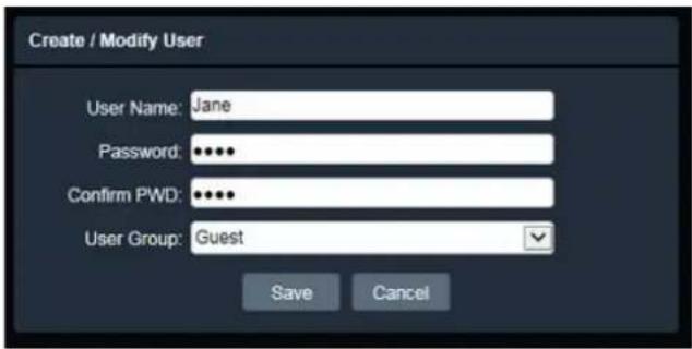 EverFocus EBN468E - To modify a user account: - 1