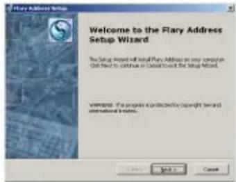 Welcome to the Flary Address Setup Wizard The Setup Wizard will install Flary Address as your setup in Get Next to continue in Install and the Setup Wizard. Version: The program's production copyright reserved and installed features.